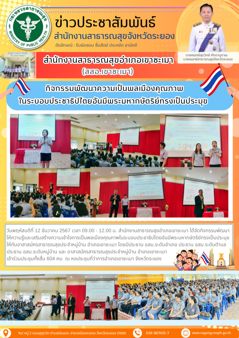 กิจกรรมพัฒนาความเป็นพลเมืองคุณภาพ ในระบอบประชาธิปไตยอันมีพระมหากษัตริย์ทรงเป็นประมุข